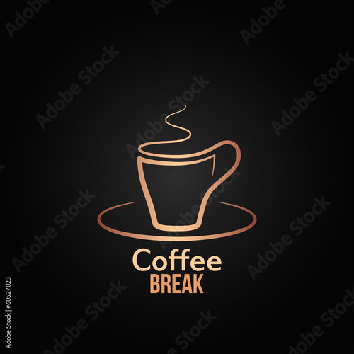 coffee cup label design background