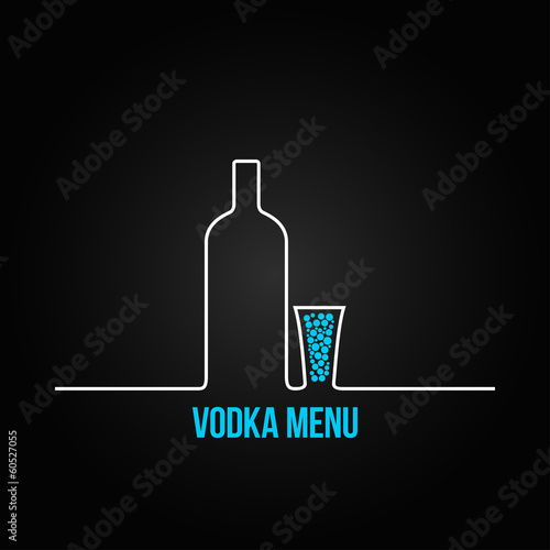 vodka bottle glass deign menu background