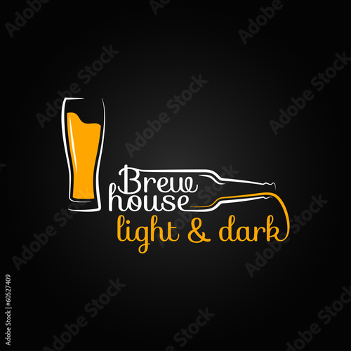 beer glass bottle house design background