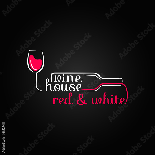 wine glass bottle house design background