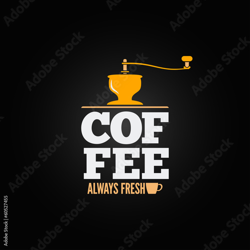 coffee mill grinder cup menu design background
