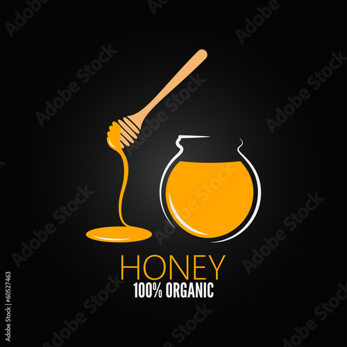 honey jar pot glass design background