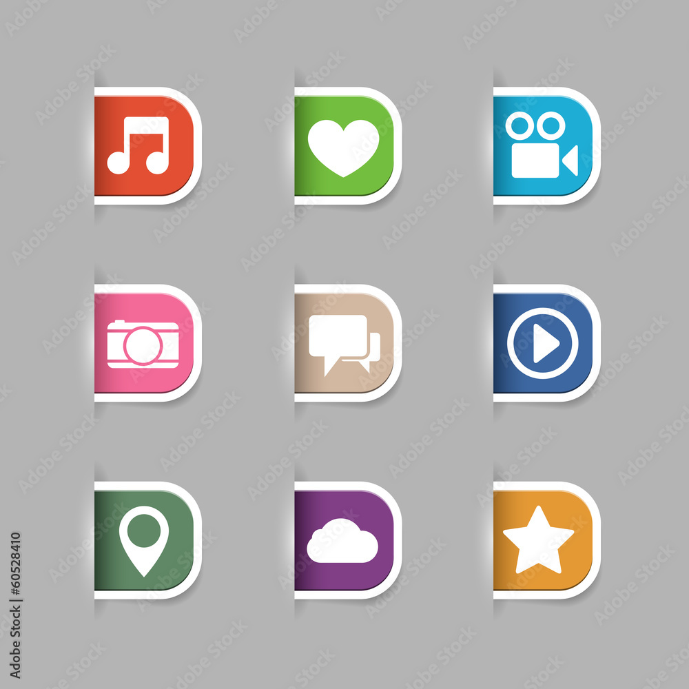 Collection of social media pictograms Collection of social media pictograms