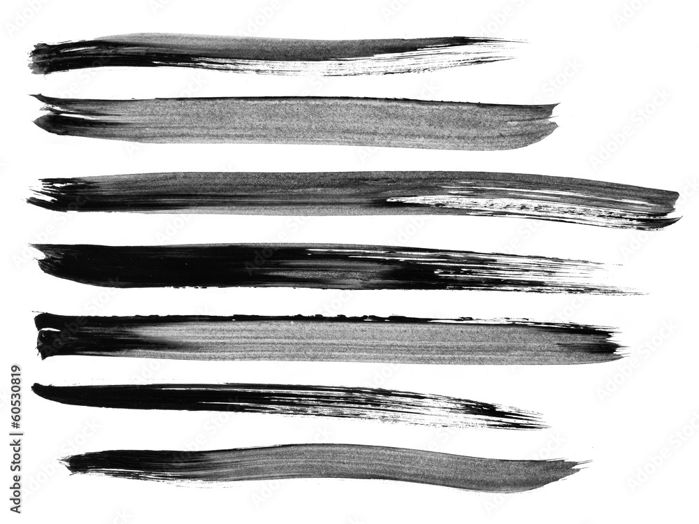 Fototapeta premium Collection of watercolor brush strokes