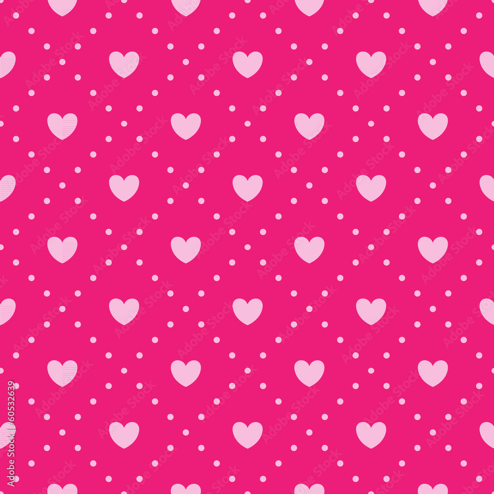 Pink heart pattern. Pink heart pattern.