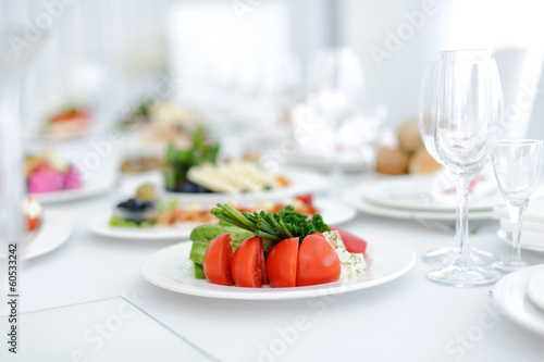 Vegetables on Festive Table