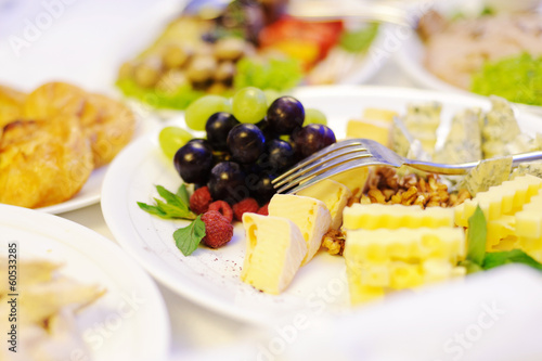 Cheese and Fruits