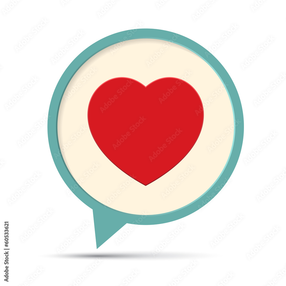 Heart Symbol Speech Bubble Heart Symbol Speech Bubble