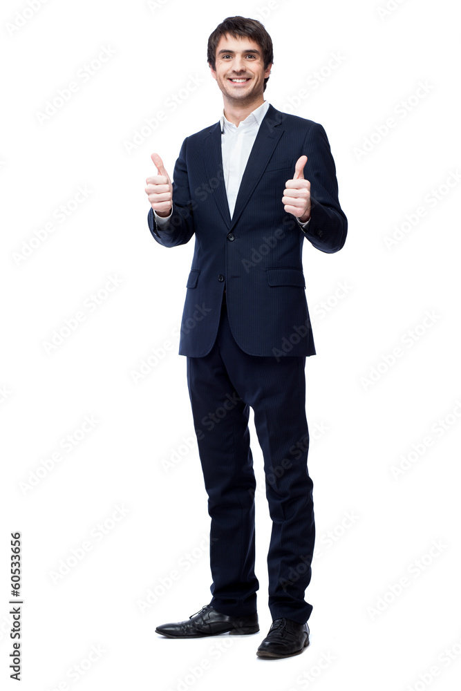 Smiling businessman with thumb up Smiling businessman with thumb up
