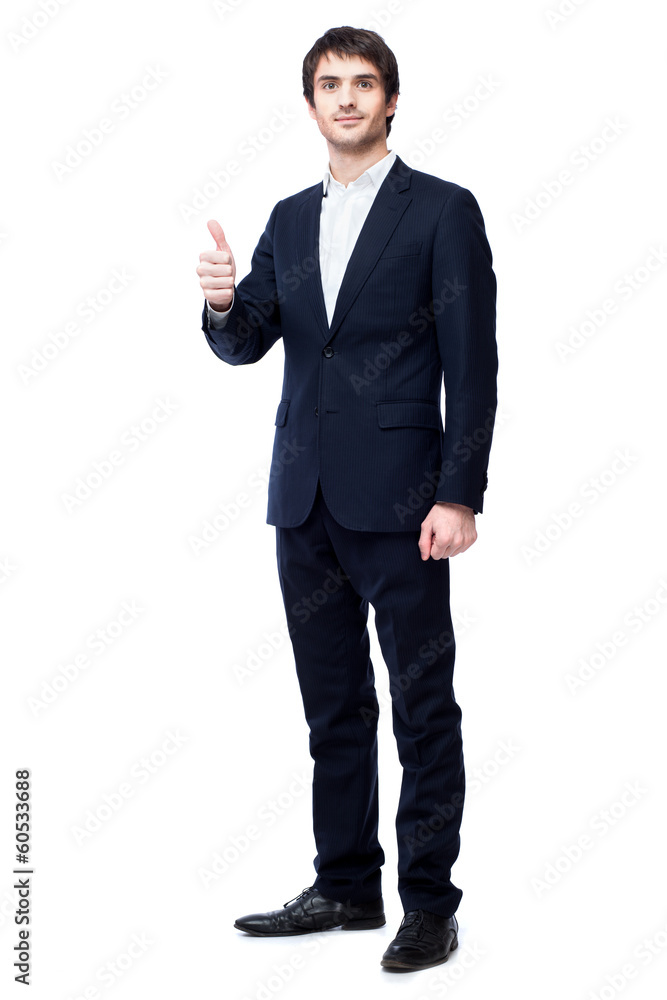 Smiling businessman with thumb up Smiling businessman with thumb up