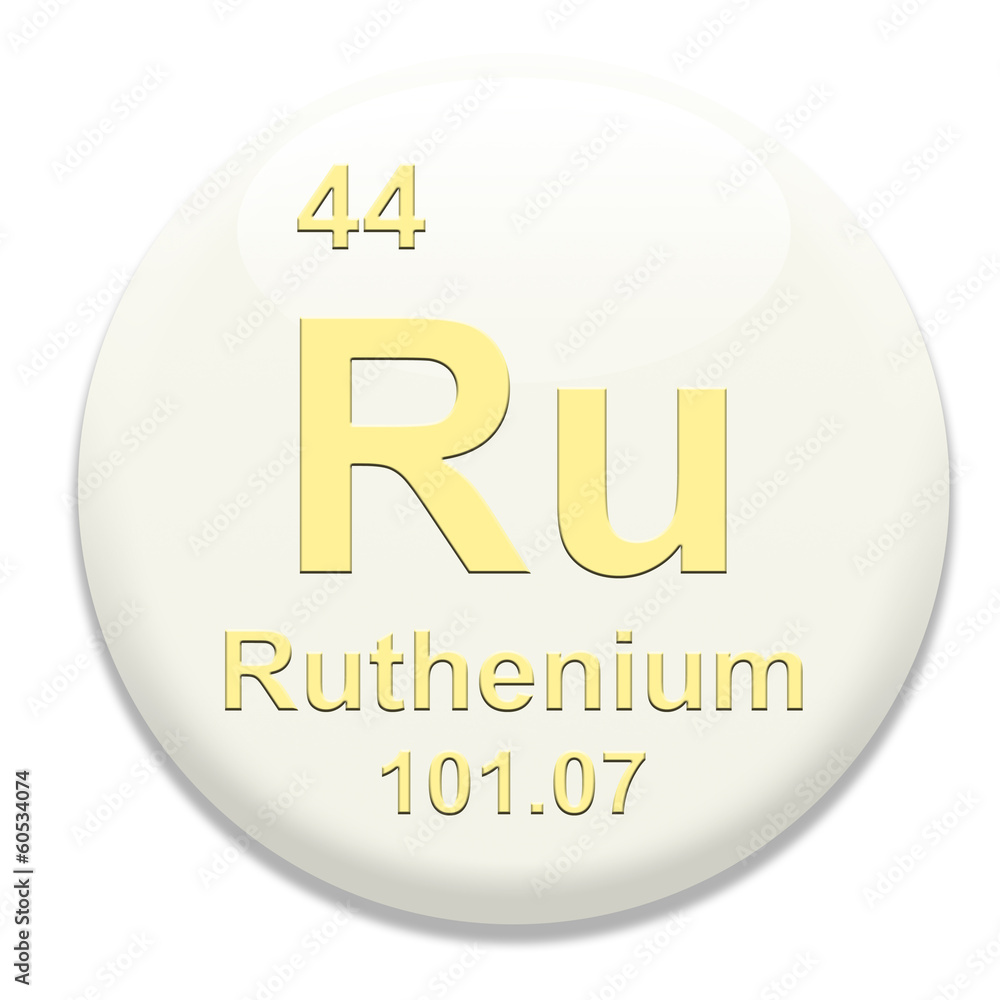 Periodic Table Ru Ruthenium Stock Illustration | Adobe Stock