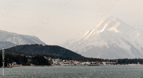 Snowcovered Mountains in Alaska.