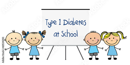 Children with white board that says 