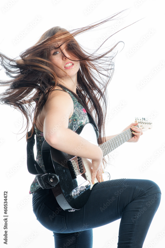 Mädchen mit E-Gitarre Mädchen mit E-Gitarre