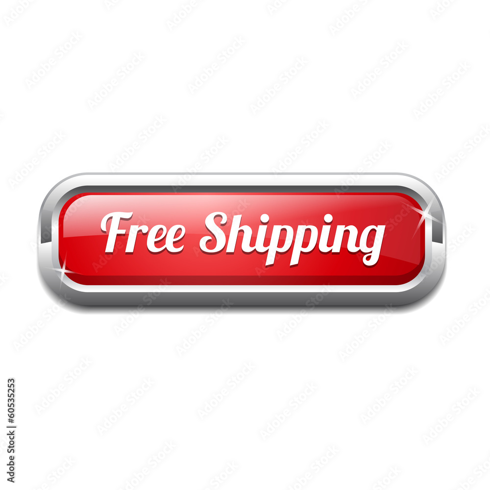 Shipping Rectangular Vector Button Icon Shipping Rectangular Vector Button Icon