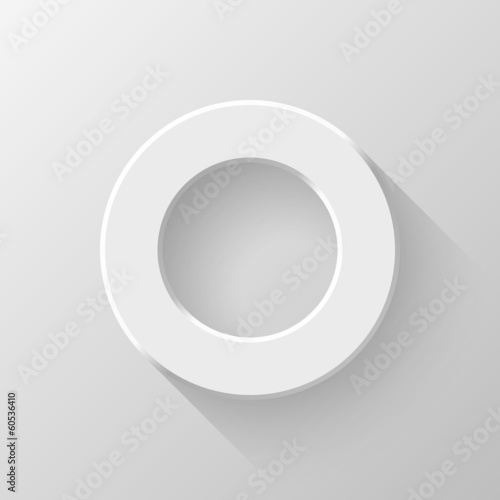 White Abstract Circle Volume Button Blank Template