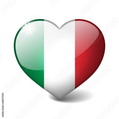 Free Download Italy 3d glass heart with realistic shadow - GFXLoad
