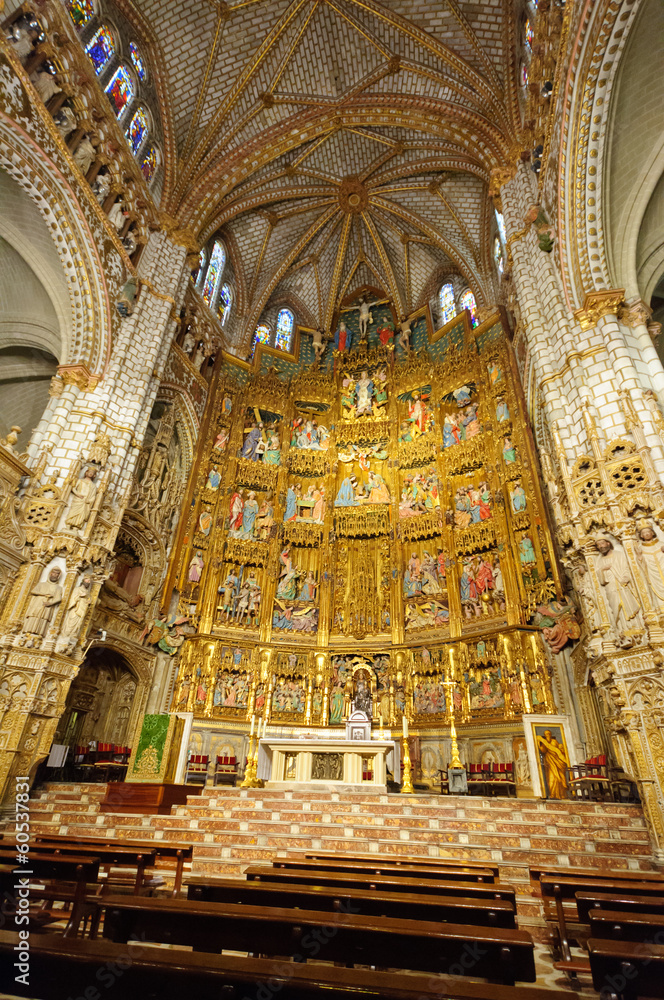 The Cathedral in the historic city of Toledo in Spain