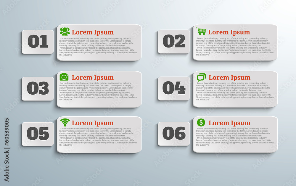 Infographic banners with icons and number Infographic banners with icons and number
