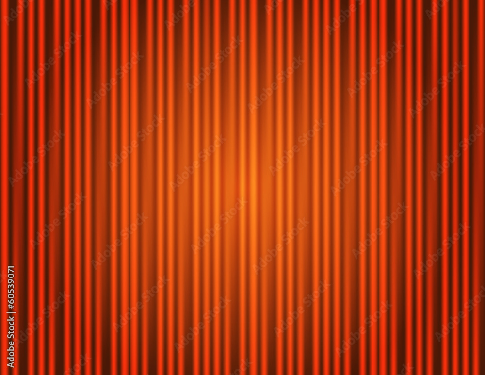 Obraz premium Curtain orange closed with light spots