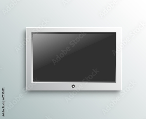Led tv hanging monitor on the wall background