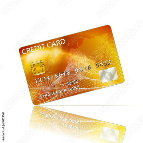 Credit Card Icon Isolated on White