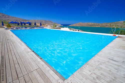 Blue swimming pool at Mirabello Bay in Greece © Patryk Kosmider