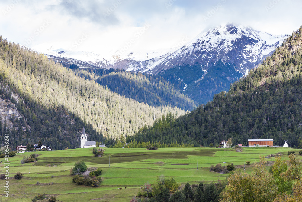 Alps landscape near Filisur, canton Graubunden, Switzerland