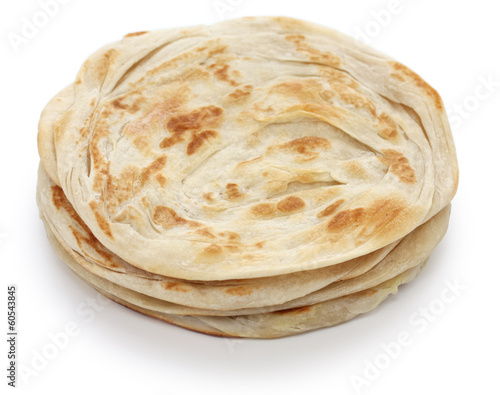 plain paratha, multi layered indian flat bread