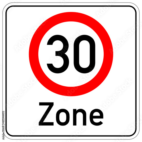Tempo 30 30er Zone  #140120-svg13