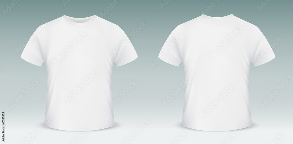 Blank t-shirt template. Front and back side - obrazy, fototapety, plakaty 