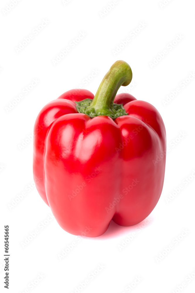 Red bell pepper isolated on white background Red bell pepper isolated on white background