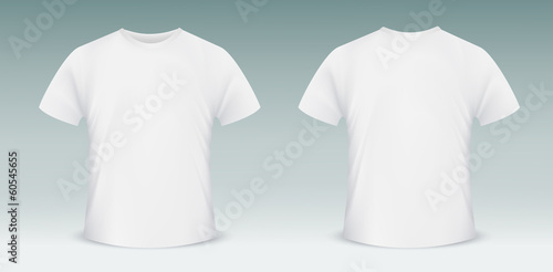 Blank t-shirt template. Front and back side