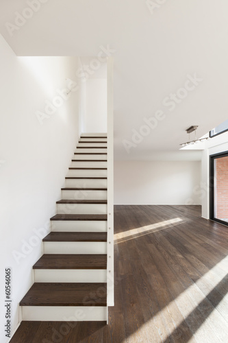 beautiful interior of a new apartment, staircase