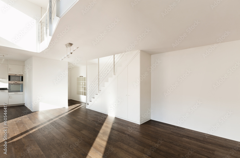 beautiful interior of a new apartment, wide empty living room beautiful interior of a new apartment, wide empty living room
