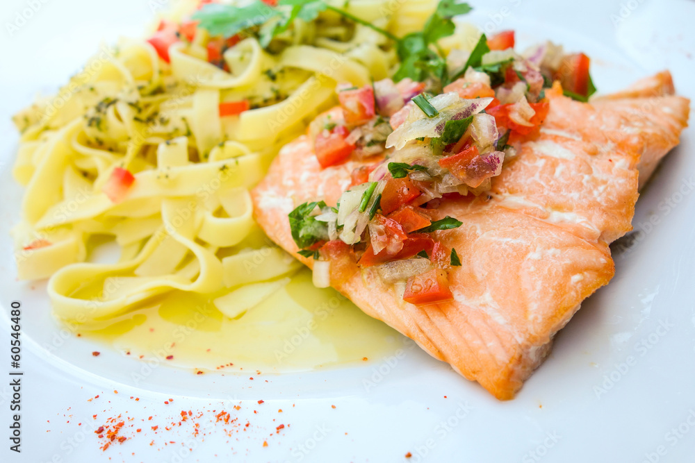 pasta with salmon pasta with salmon