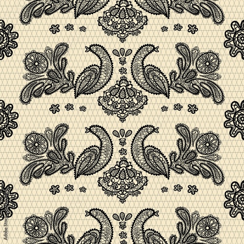 seamless pattern lace birds