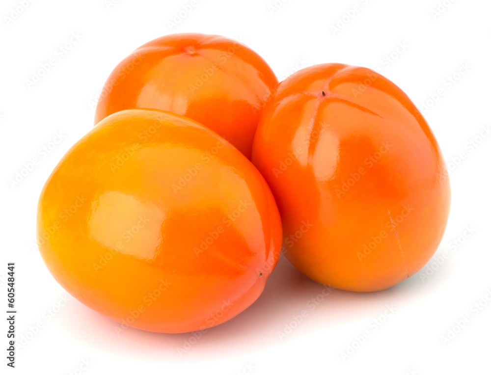 Persimmon fruit isolated on white background Persimmon fruit isolated on white background
