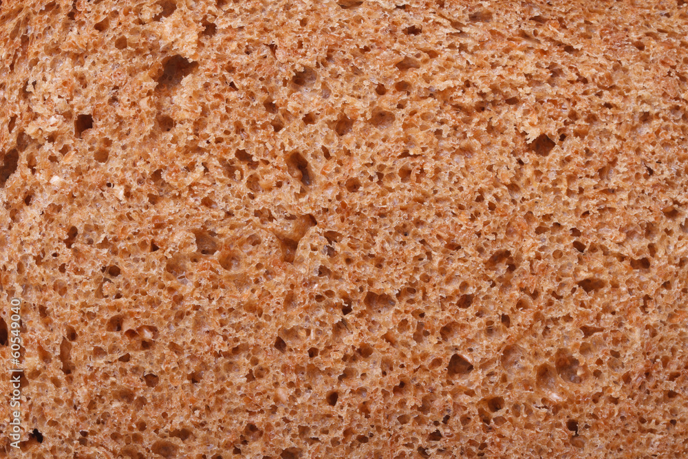 texture of fresh dark bread close up. macro
