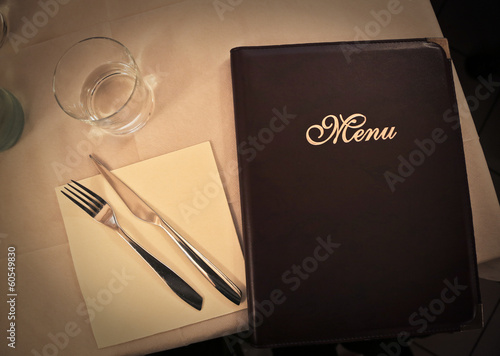 Obraz na płótnie menu
