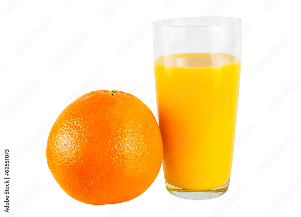 Orange juice and fruit Orange juice and fruit