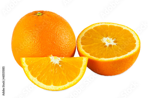 Oranges on white backgound