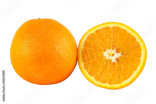 Oranges on white backgound