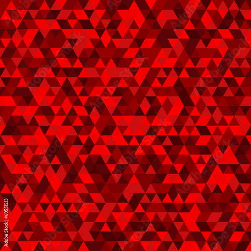Abstract mosaic background consisting of red triangles
