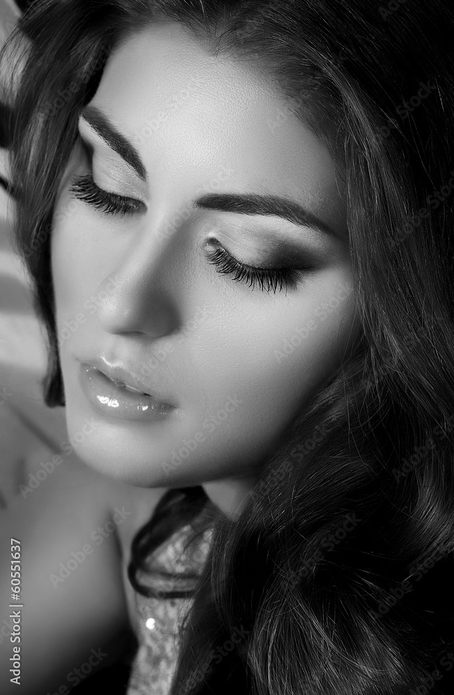 Portrait of beautiful young woman with makeup Portrait of beautiful young woman with makeup