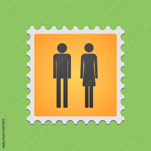 Mail stamp with an icon