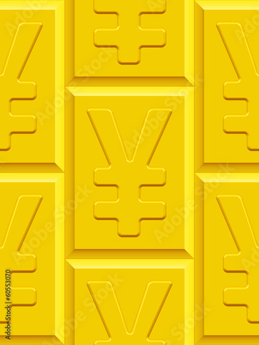 Yen gold plate pattern