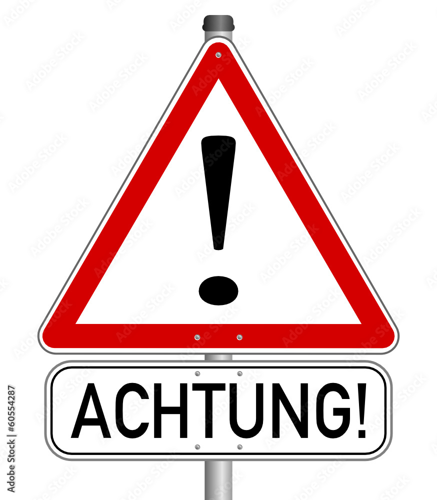 Vorsicht Achtung Gefahr Schild #140121-svg19 - Stock - GamesAgeddon