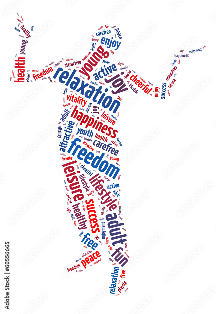 Words illustration of the concept of relaxation and peace Words illustration of the concept of relaxation and peace