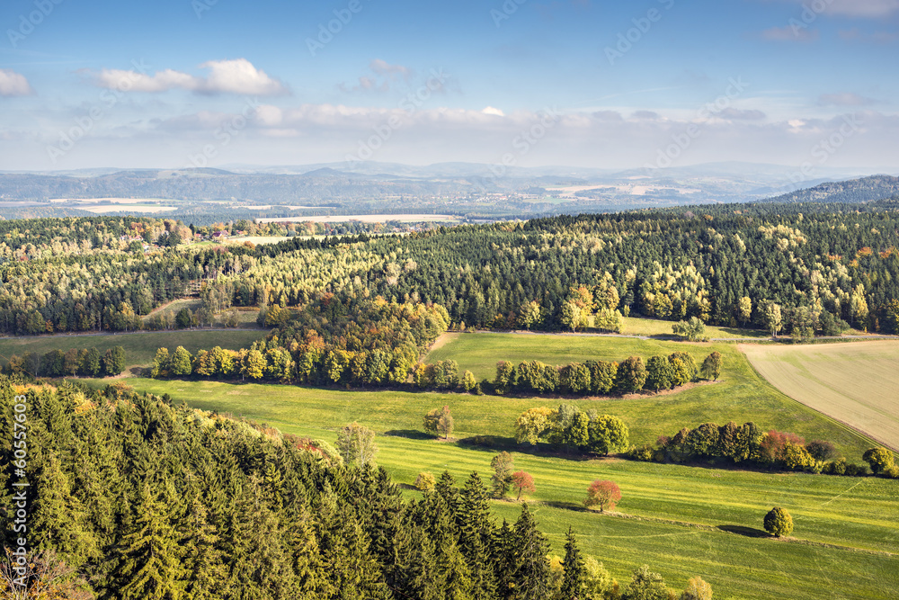 Fototapeta premium Saxon Switzerland autumn landscape